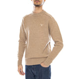 Grangetown Merino Crewneck Washed Stone - Crewneck Homme Marron Homme BARBOUR