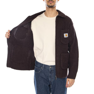 Chore Knit Jacket Palisander - Cardigan in Maglia Uomo Marrone I035399.33HXX  CARHARTT WIP 