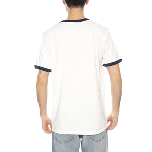 RINGER TEE WORN WHITE - Maglietta Girocollo Uomo Bianca 112378009 WHT WRANGLER 
