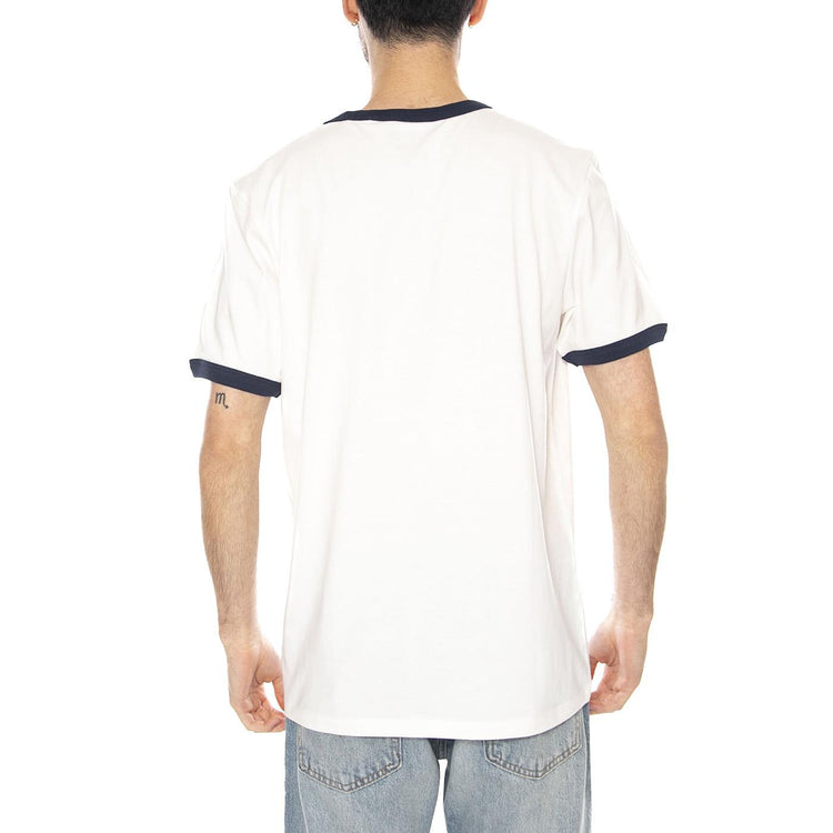 RINGER TEE WORN WHITE - Maglietta Girocollo Uomo Bianca 112378009 WHT WRANGLER 