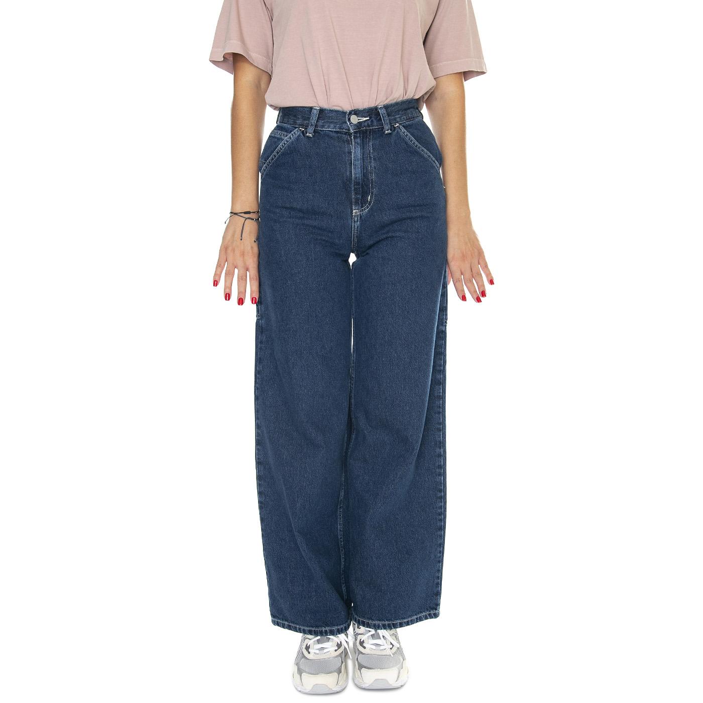 W' Jens Pant Blue /stone washed - Pantaloni Denim Jeans Donna Blu I032709.0106  CARHARTT WIP 